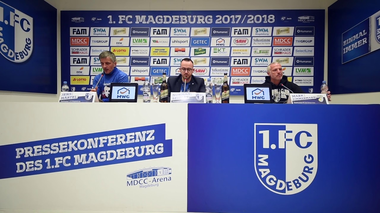 Pressekonferenz 1. FC Magdeburg gegen FC Carl Zeiss Jena 2:0 (1:0) fcmb bank