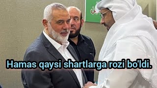 Hamas kelishuvga rozi, Isroil qarshi #uzbekistan