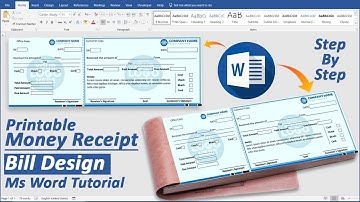 Step by Step Printable Money Receipt Bill Design in Ms Word Hindi Tutorial || Bill Design in Ms Word