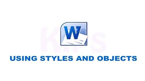 Class-5 Computer L-5 Using Styles and Objects (Cyber Touch Kips)