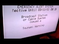 EAS Tsunami Warning 3/11/2011 アメリカの津波警報