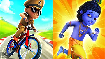 Little Singham Cycle Race Vs Little Krishna (IOS Android) Don