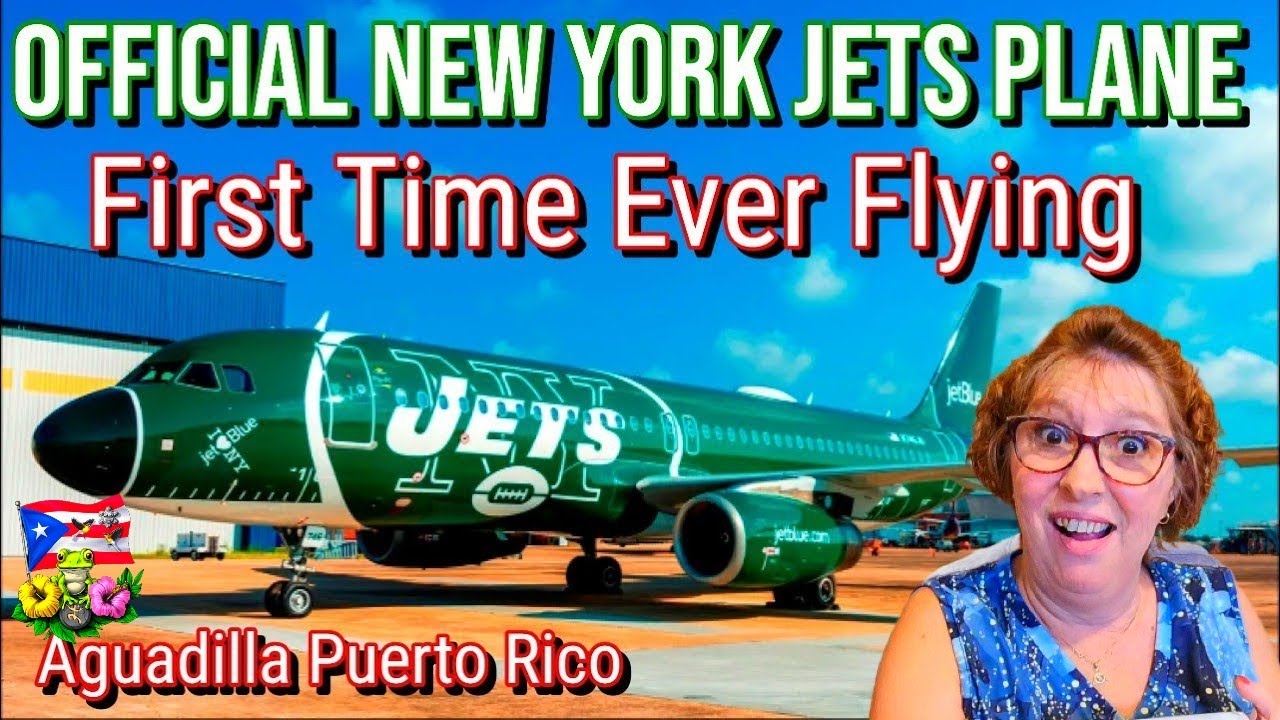 Flying Official New York JETS JetBlue Plane: Orlando International Airport to Aguadilla Puerto Rico