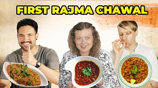 Foreigners Try Indian Food | VEGAN | For The First Time | RAJMA CHAWAL | DAL TADKA | DAL MASH