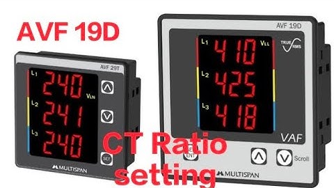 Multispan VAF meter AVF 19D CT ratio setting || power meter setting||  programming