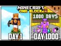 I Survived 1000 Days in ONE BLOCK Minecraft... Here's What Happened