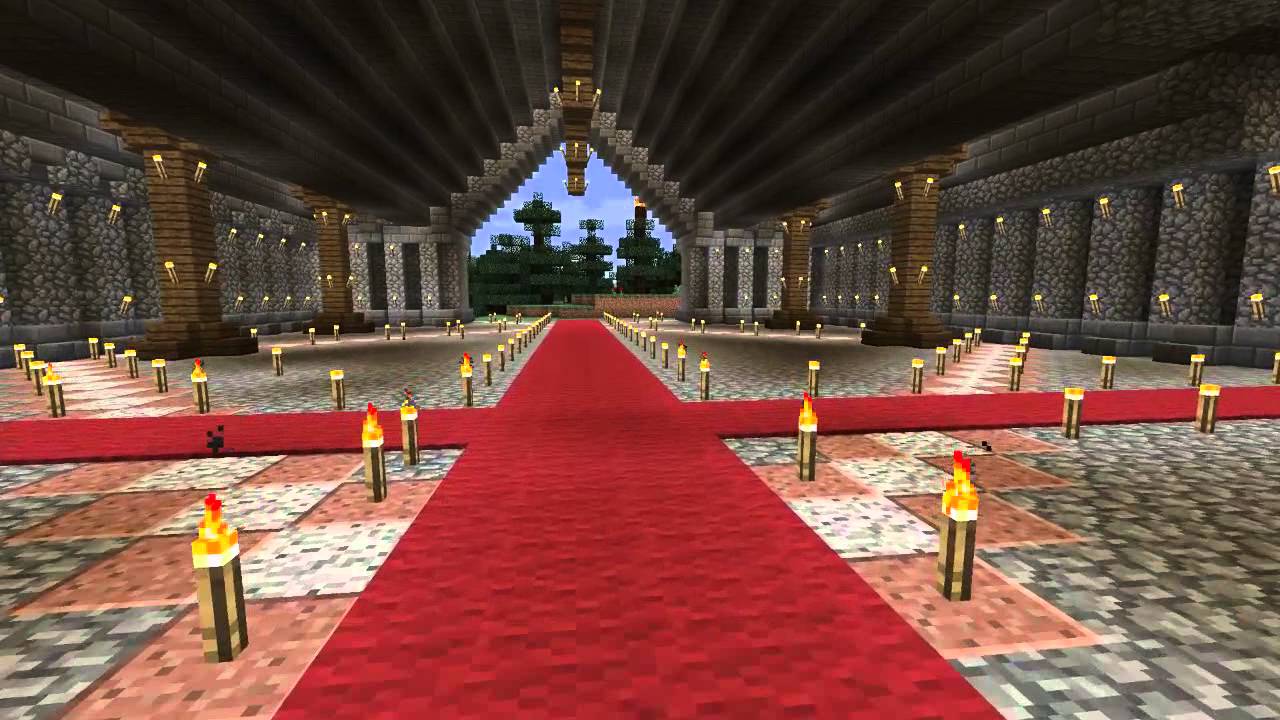 Minecraft Castle throne room - YouTube