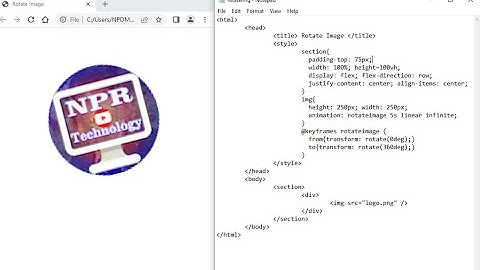 CSS Tutorial in Nepali: Image Rotate Animations using CSS Keyframes Rotations Hover and Infinite