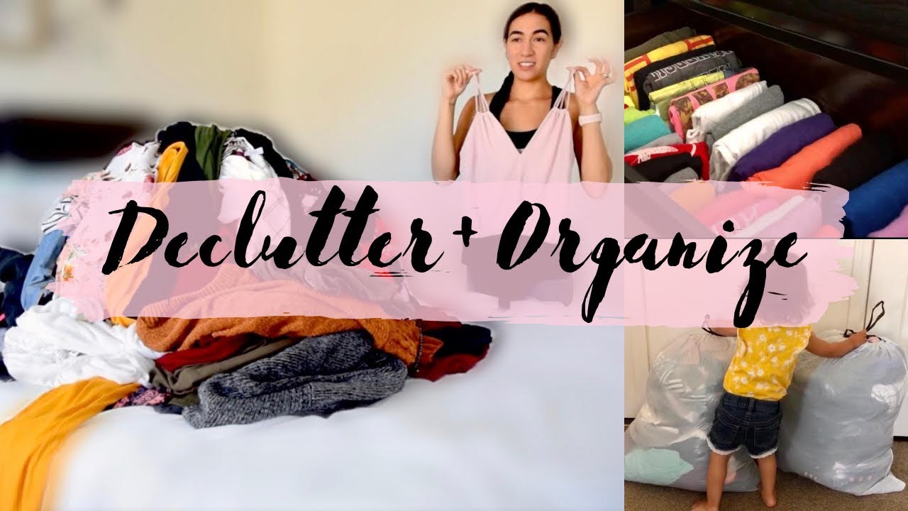 CLOTHES DECLUTTER + ORGANIZATION | Tips, Tricks, & Motivation - YouTube