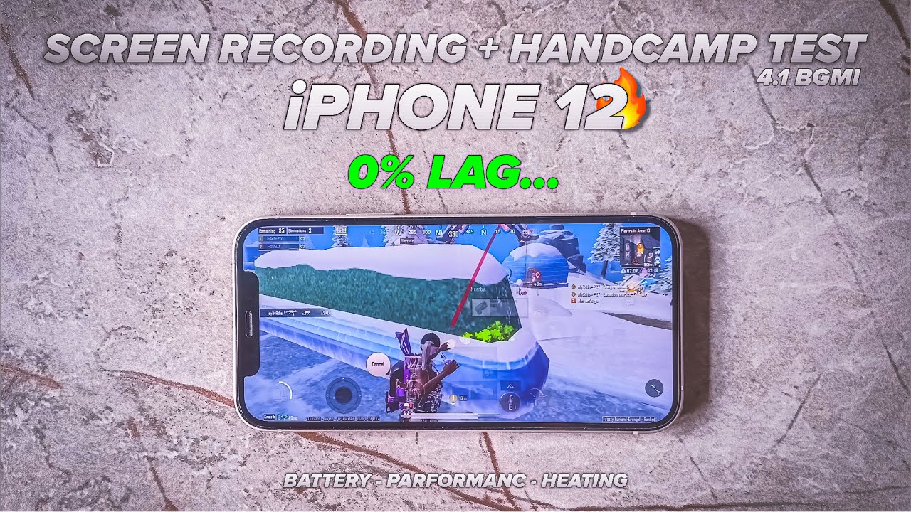 iphone 12 bgmi 4.1 update screen recording + handcam test • iphone 12 gaming test bgmi •