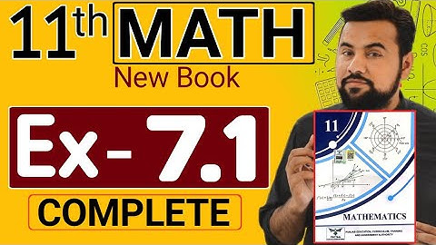11th class math - Exercise 7.1 - New Book - class 11 maths exercise 7.1 - 11th math chapter 7 ex-7.1