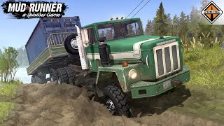 Spintires: MudRunner - INTERNATIONAL PAYSTAR 6x6 Truck Driving Through Mud
