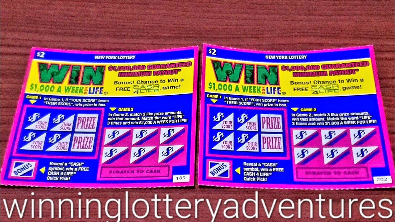 WIN 1,000 A WEEK FOR LIFE 2 NY LOTTERY SCRATCH OFFS (Set of 2) YouTube