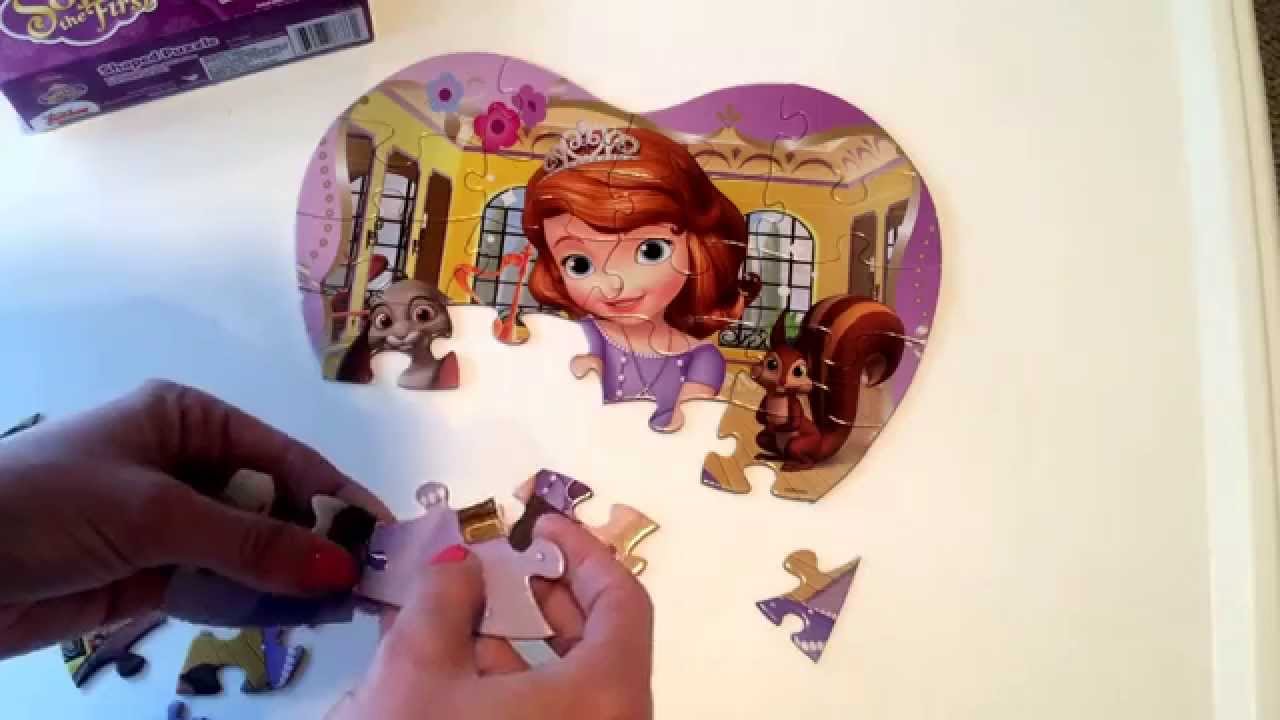 DISNEY Sofia the First Heart Shaped Puzzle - YouTube