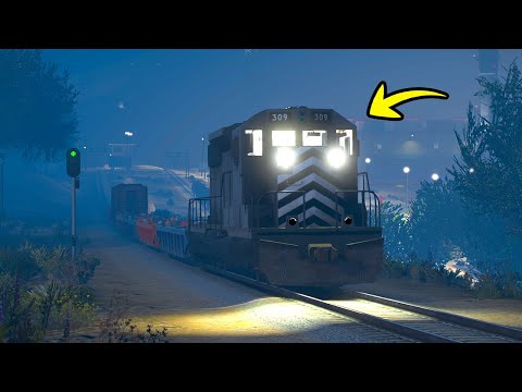 Нашёл Страшный Поезд Призрак Ночью В Гта 5 Моды! Ghost Train Обзор Мода В Gta 5 Видео