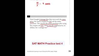 SAT Mathematics Practice test 4 Questions 6-7
