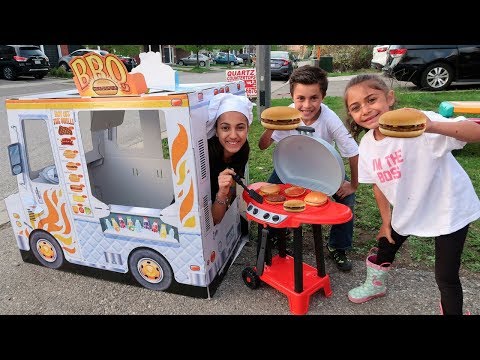 Kids Pretend Play Cooking with BBQ Grill Toy