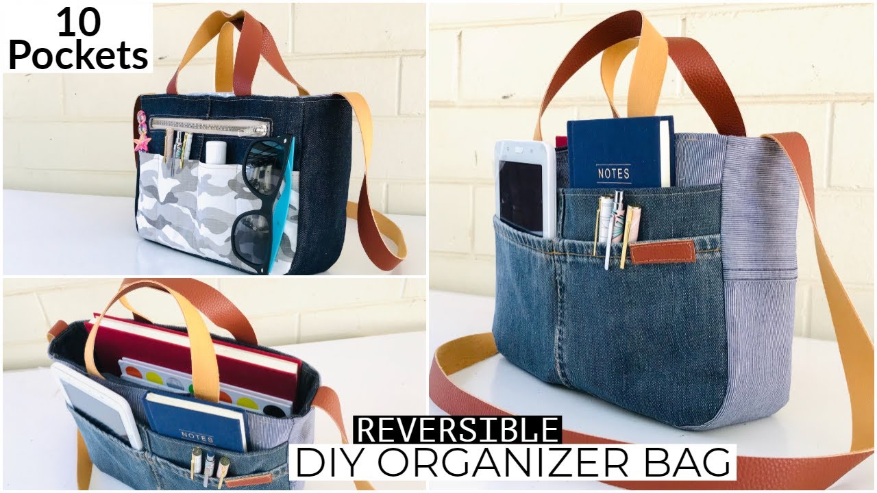 DIY ORGANIZER BAG IDEA // Adorable Storage Travel Zipper Pouch Bag