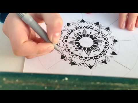 ارسم مانديلا معي خطوة بخطوة للمبتدئين / draw with me mandala step by step for begginers