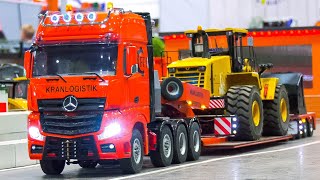 Rc Truck Scania, Rc Man Truck Wheel Loader Transport, Rc Train, Rc Heavy Haulage Schneider Man!!