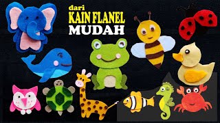 12 Tutorial Mudah membuat bentuk hewan dari kain flanel - Felt Craft Ideas