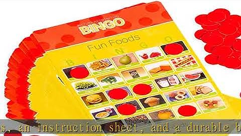 Stages Learning Materials Link4fun Real Photo Fun Food Bingo Game for Family, Preschool, Kindergart