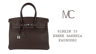 Hermès Birkin 35 Barenia Faubourg Palladium Hardware