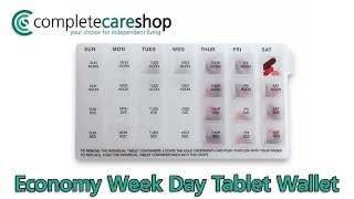 Economy Weekly Tablet Organiser - Taking Your Medication Just Got Easier