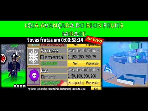 LOJA DA ILHA MIRAGE NO BLOX FRUITS AO VIVO. BLOX FRUITS MIRAGE ISLAND STOCK  LIVE. 