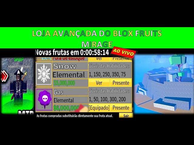 LOJA DA ILHA MIRAGE NO BLOX FRUITS AO VIVO. BLOX FRUITS MIRAGE ISLAND STOCK  LIVE. 