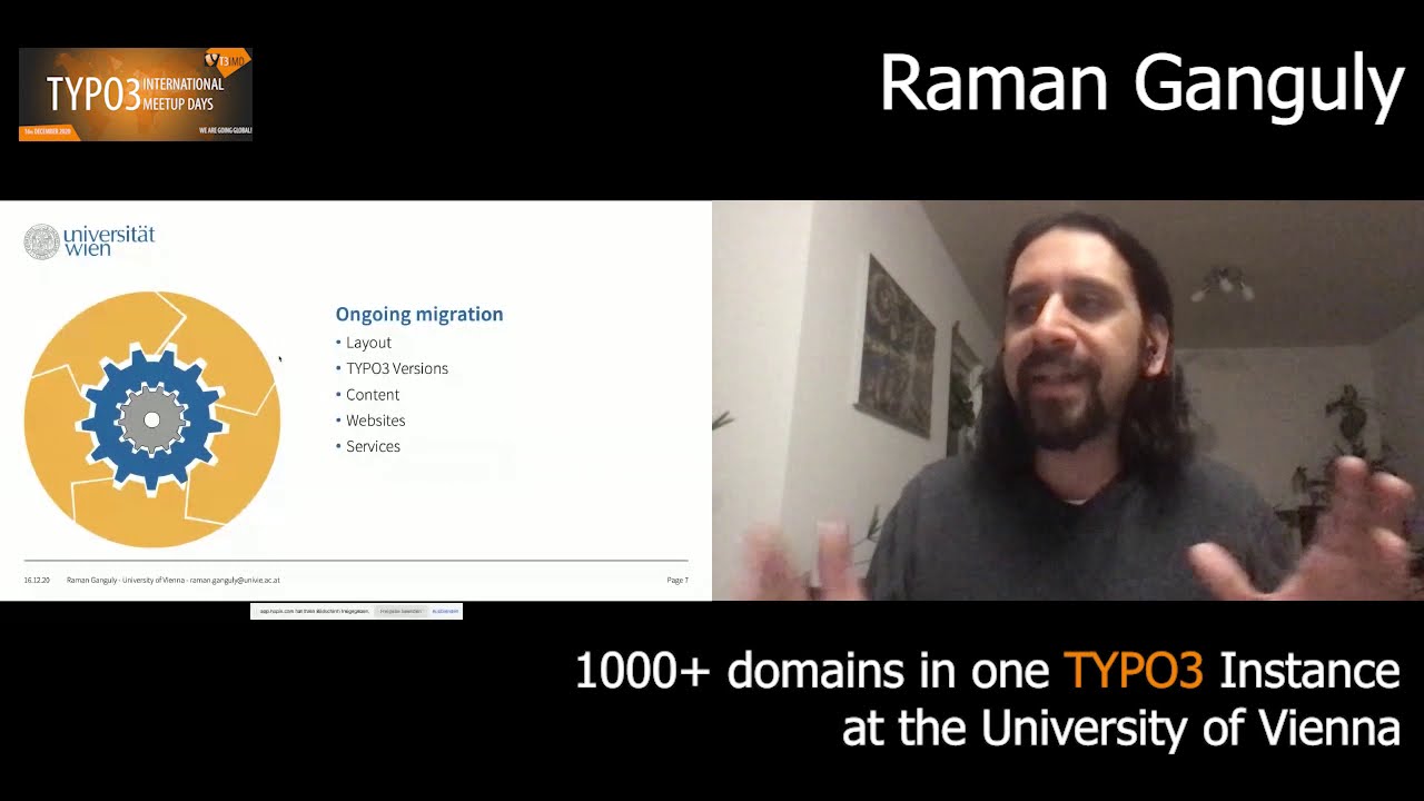 T3IMD20 | TYPO3 International Meetup Days 2020 | 1000+ domains, 1 TYPO3 instance  University Vienna