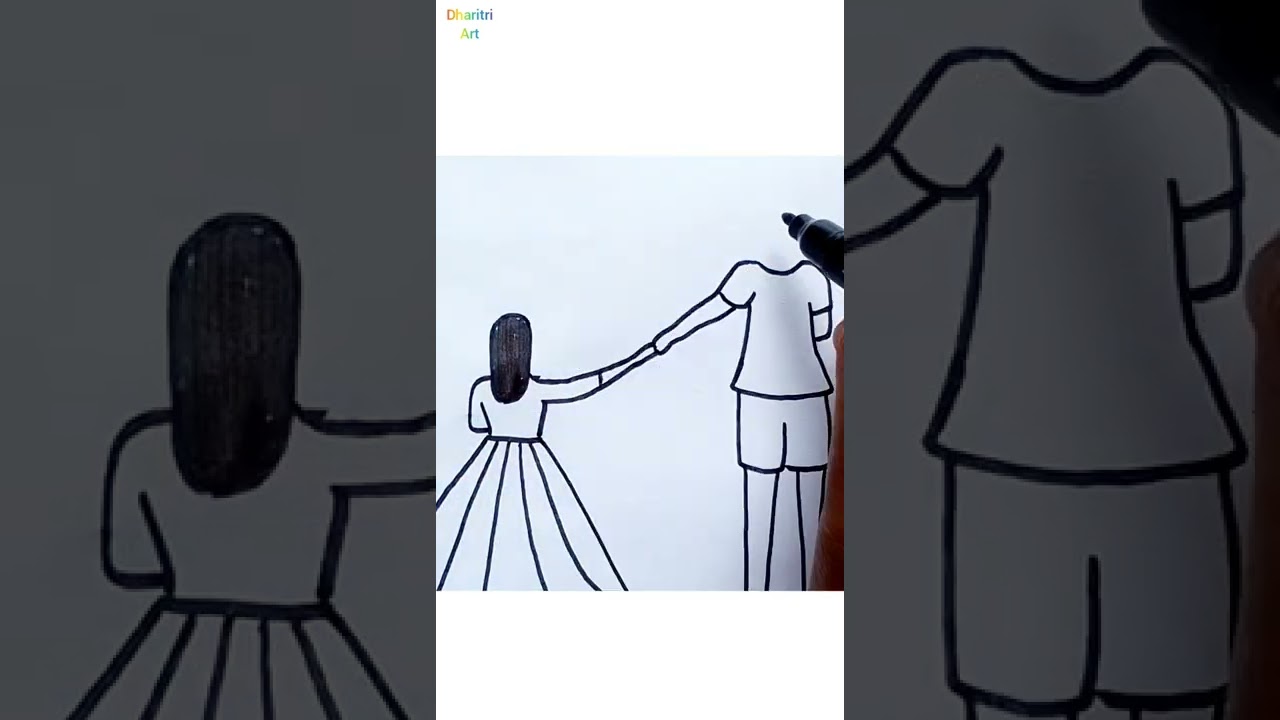 Easy brother and sister drawing/subscribe