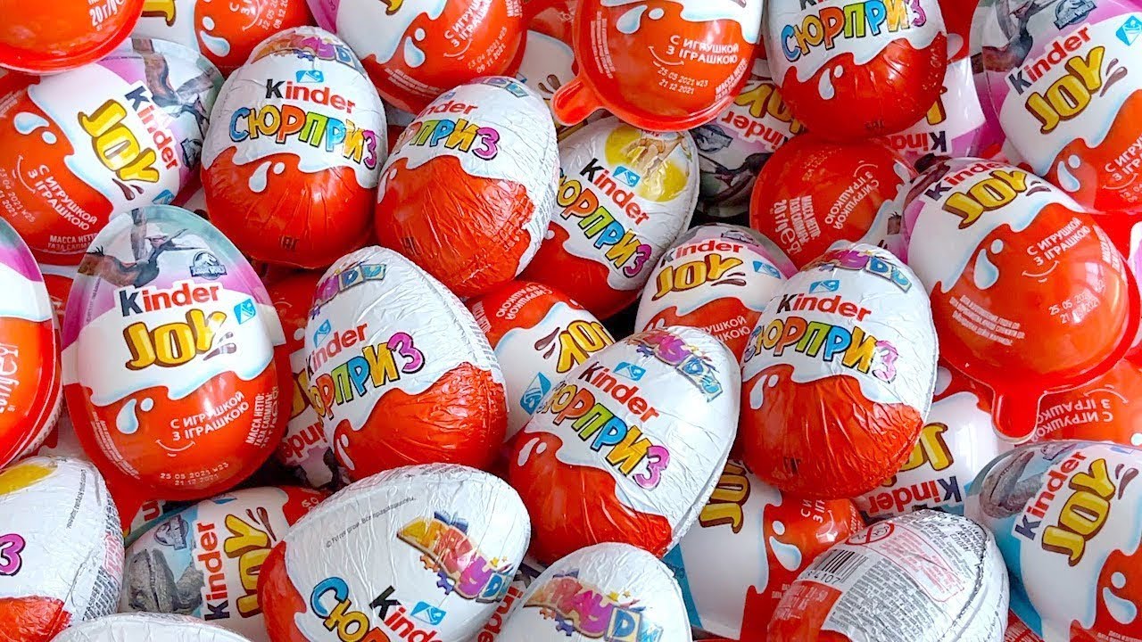 Some Lot's of Candie New! 756845M Yummy Kinder Joy Chocolate, Kinder Surprise Opening ASMR Lollipops