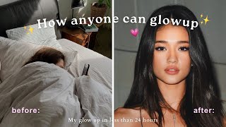 HOW TO ACTUALLY GLOW UP🌟 | That’s not “just” “drinking water and sleeping more” under 24 hrs