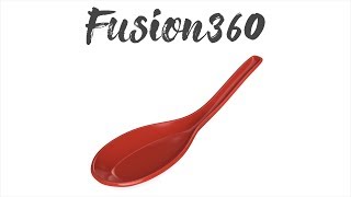 【Fusion360 スカルプトの使い方】フォームでレンゲを作ってみた！ 4K／How to use Fusion 360　Chinese soup spoon