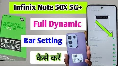 Infinix note 50x full dynamic bar setting/How to set full dynamic bar setting infinix note 50x