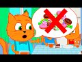 Cats Family in English - Forbids Candy To Children Cartoon for Kids
