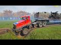 Trucks vs Speed Bumps With Extreme Broken Road #33 #snowrunner #speedbumps #mud #beamngdrive