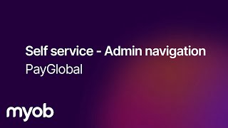 Payglobal - Self Service - Admin Navigation