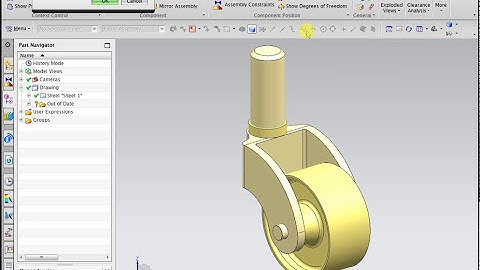 NX CAD 2D Drafting : Create Assembly View