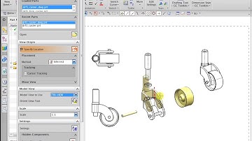 NX CAD 2D Drafting : Create Assembly View