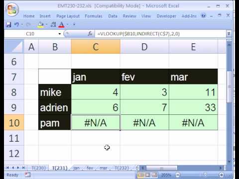 Excel Magic Trick #231: VLOOKUP w 3 Tables on Diff Sheets