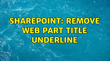 Sharepoint: Remove Web Part Title Underline