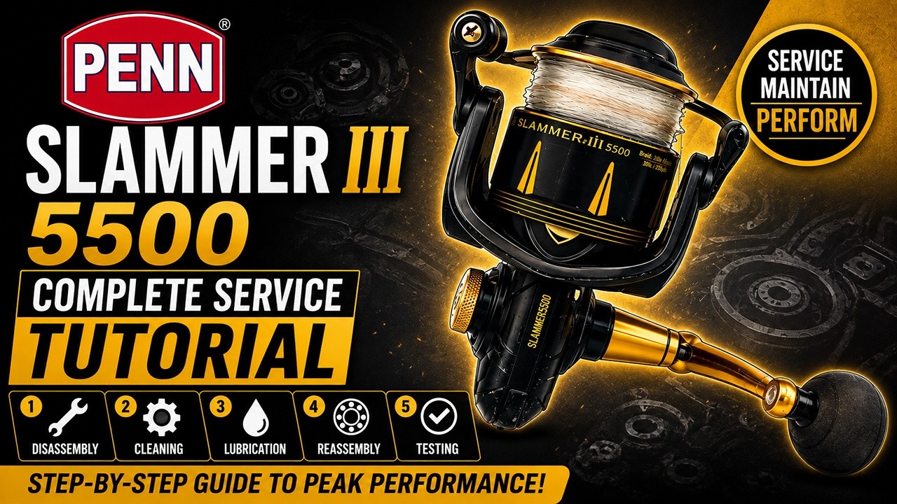 リール SLAMMER III 5500 PENN Slammer III 5500 COMPLETE SERVICE | Full Teardown, Cleaning