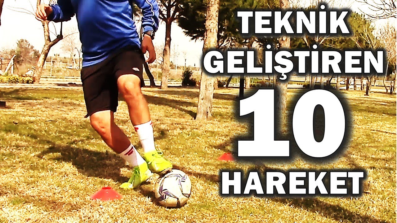 İleri Seviye Teknik Beceri İçin 10 Hareket / Topla Slalom Antrenmanı / Cone Drill For Soccer