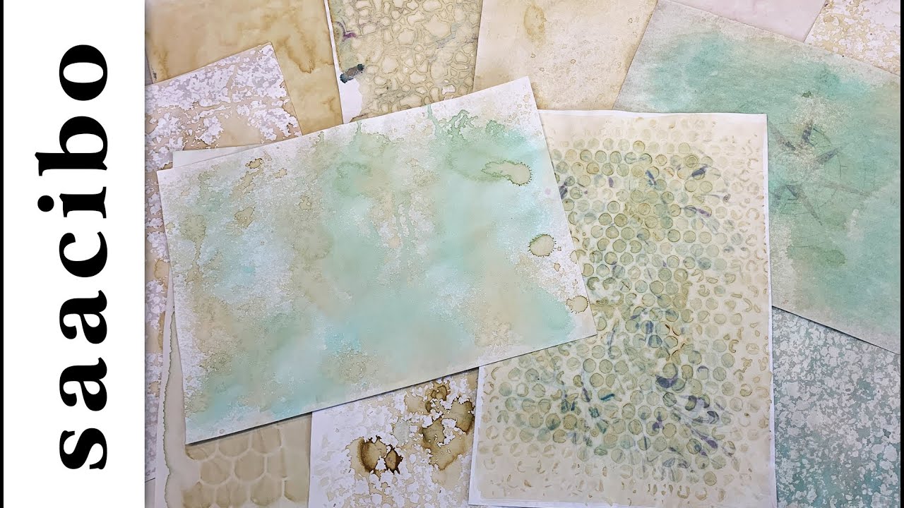 COFFEE & LACE 12X12 Paper Set. Vintage Coffee Stained Distressed