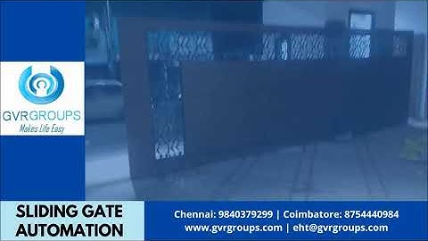 Sliding Gate Automation Demo @ Nanaganallur Villa | GVR Groups