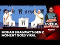 Mohan Bhagwat News | RSS Chief Mohan Bhagwat's Gen Z Moment Goes Viral: Clock It