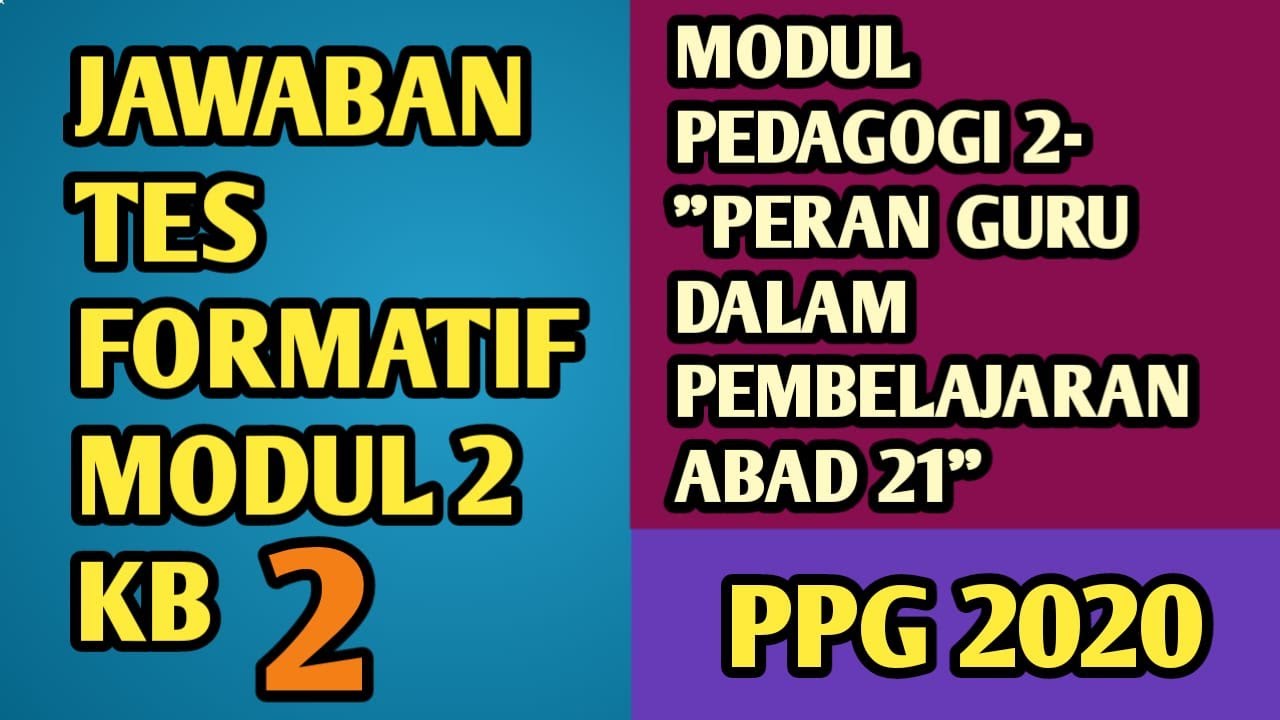 Soal Tes Formatif Modul 2 Kb 1