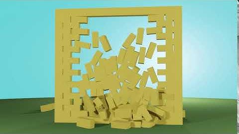 Breaking a wall (blender 3d)